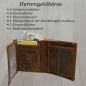 Preview: Kleine Sportlich handliche Geldbörse Herren Portemonnaie Design Wild Tribes Only Braun